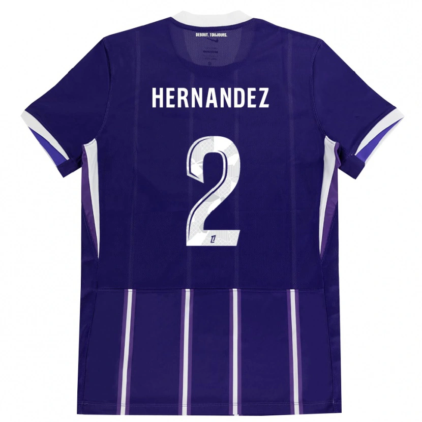Danxen Mulher Camisola Lucie Hernandez #2 Roxo Branco Principal 2026/27 Camisa Brasil