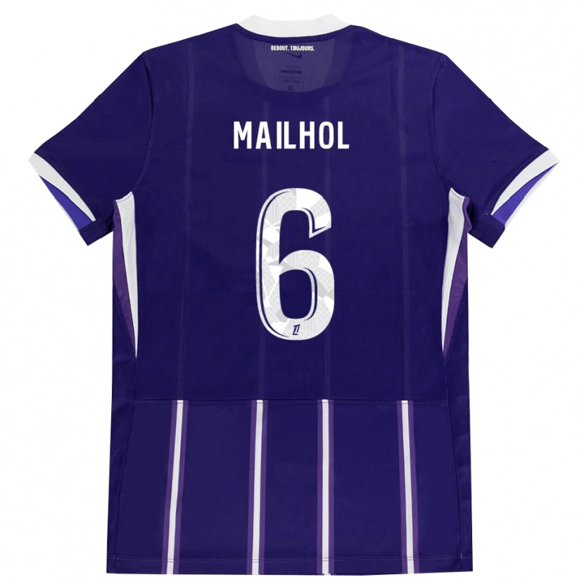 Danxen Mulher Camisola Luca Mailhol #6 Roxo Branco Principal 2026/27 Camisa Brasil