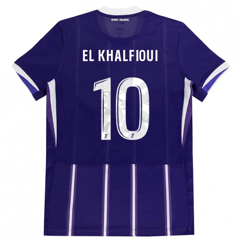 Danxen Mulher Camisola Zakari El Khalfioui #10 Roxo Branco Principal 2026/27 Camisa Brasil