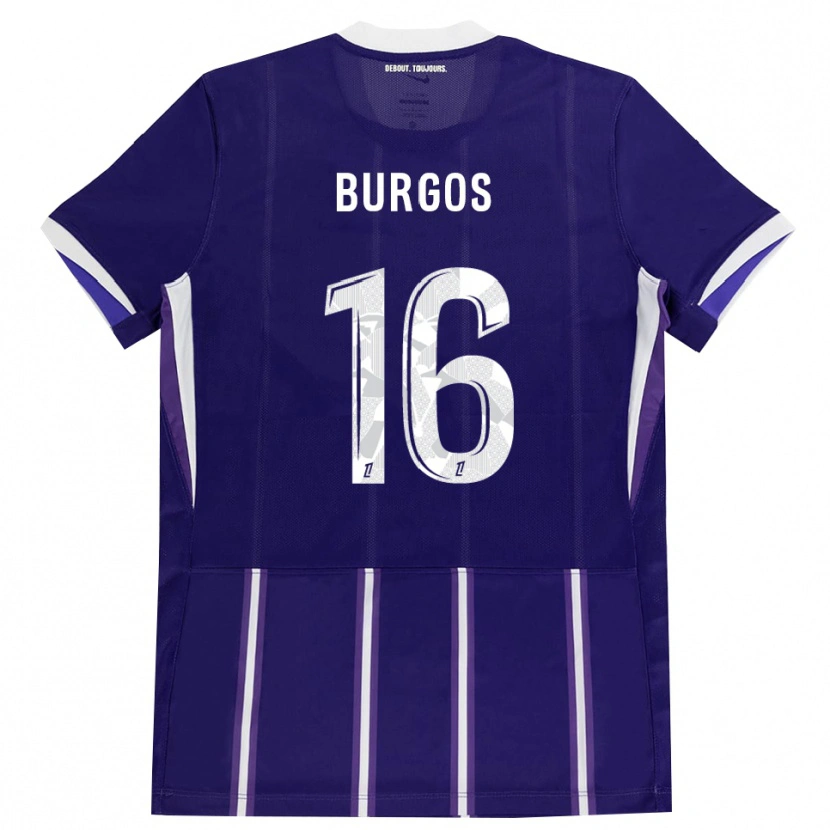 Danxen Mulher Camisola Diego Burgos #16 Roxo Branco Principal 2026/27 Camisa Brasil