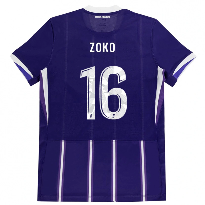 Danxen Mulher Camisola Nathan Zoko #16 Roxo Branco Principal 2026/27 Camisa Brasil