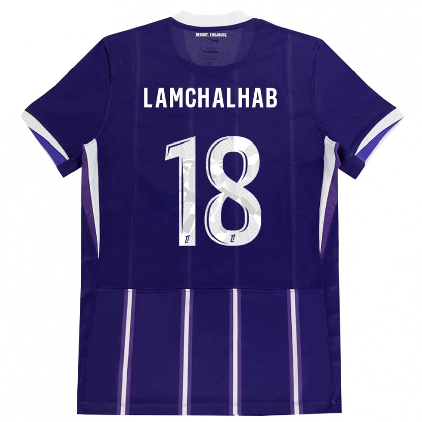 Danxen Mulher Camisola Merwan Lamchalhab #18 Roxo Branco Principal 2026/27 Camisa Brasil