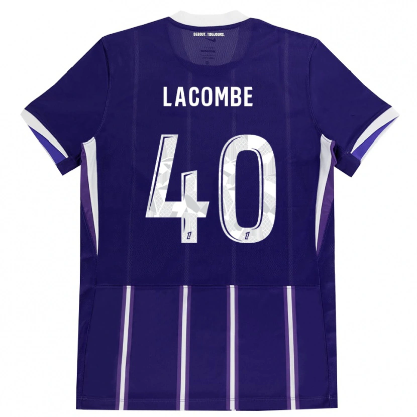 Danxen Mulher Camisola Justin Lacombe #40 Roxo Branco Principal 2026/27 Camisa Brasil