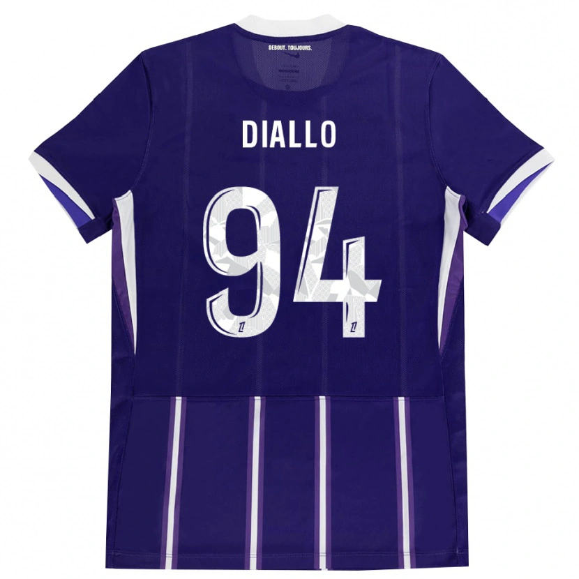 Danxen Mulher Camisola Ismaïl Diallo #94 Roxo Branco Principal 2026/27 Camisa Brasil