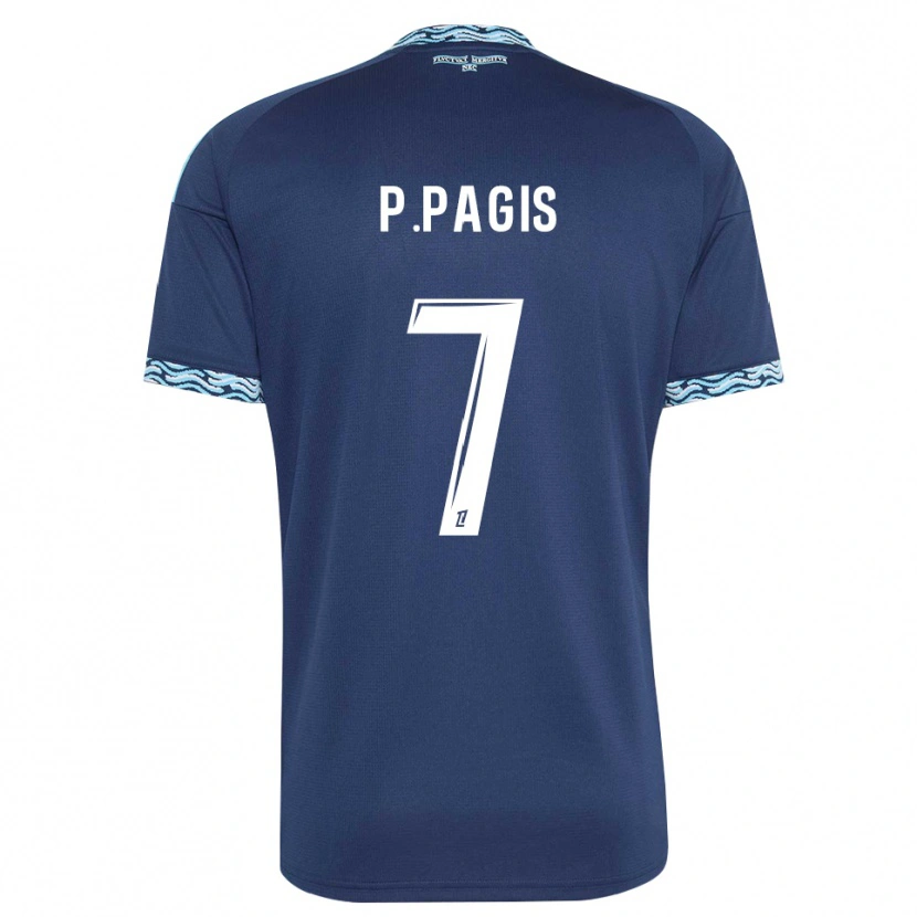 Danxen Mulher Camisola Pablo Pagis #7 Azul Aço Branco Principal 2026/27 Camisa Brasil