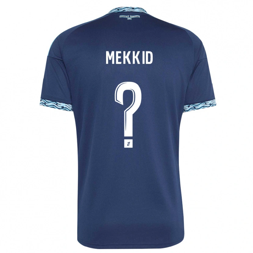 Danxen Mulher Camisola Ayoub Mekkid #0 Azul Aço Branco Principal 2026/27 Camisa Brasil