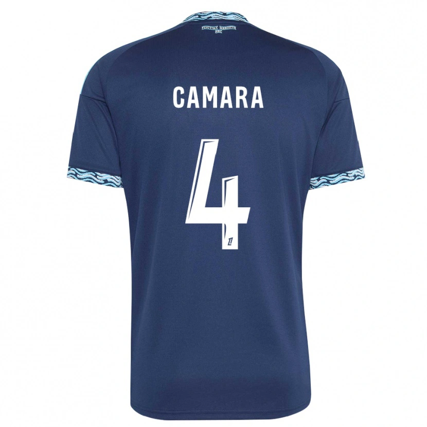 Danxen Mulher Camisola Alseny Camara #4 Azul Aço Branco Principal 2026/27 Camisa Brasil