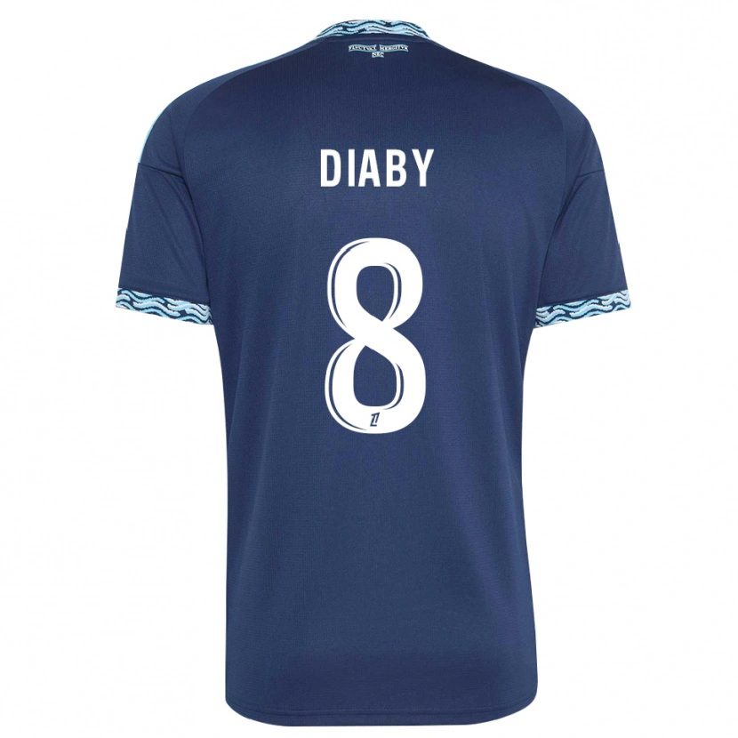 Danxen Mulher Camisola Aboubakar Diaby #8 Azul Aço Branco Principal 2026/27 Camisa Brasil
