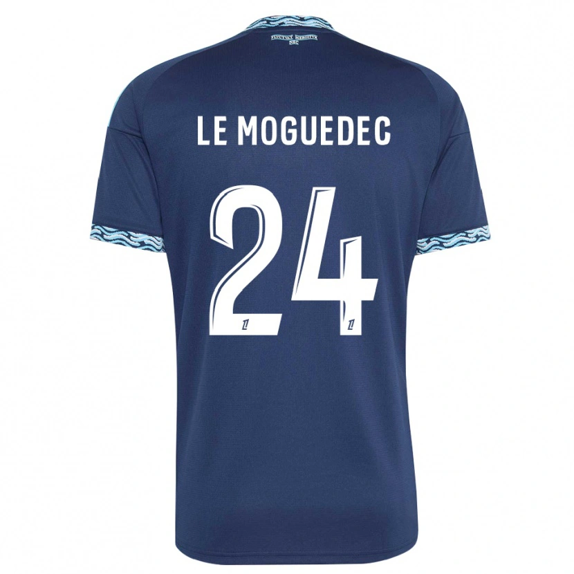 Danxen Mulher Camisola Anaële Le Moguedec #24 Azul Aço Branco Principal 2026/27 Camisa Brasil