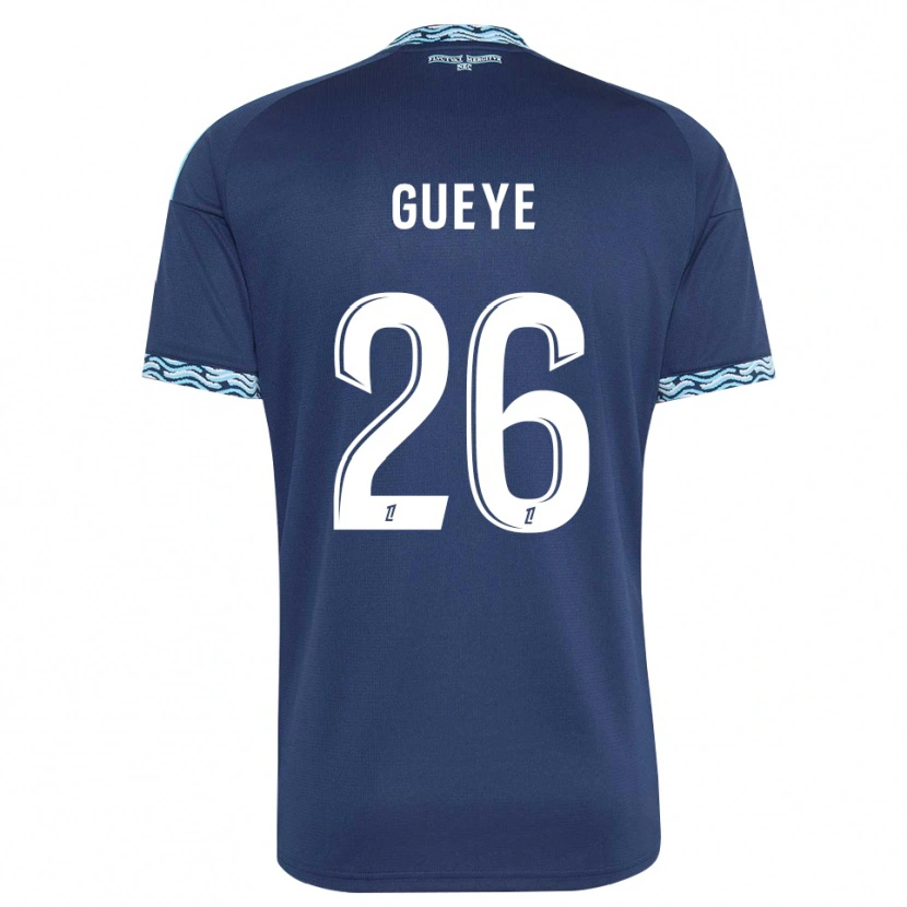 Danxen Mulher Camisola Lamine Gueye #26 Azul Aço Branco Principal 2026/27 Camisa Brasil