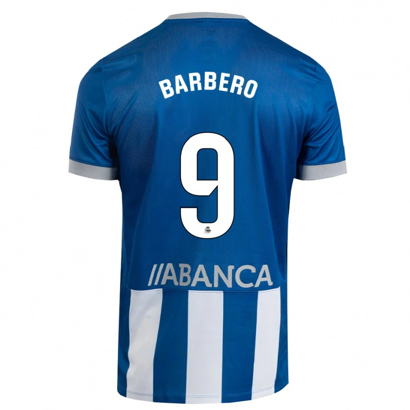 Danxen Mulher Camisola Iván Barbero #9 Azul Cinza Branco Principal 2026/27 Camisa Brasil
