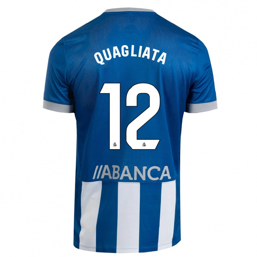 Danxen Mulher Camisola Giacomo Quagliata #12 Azul Cinza Branco Principal 2026/27 Camisa Brasil