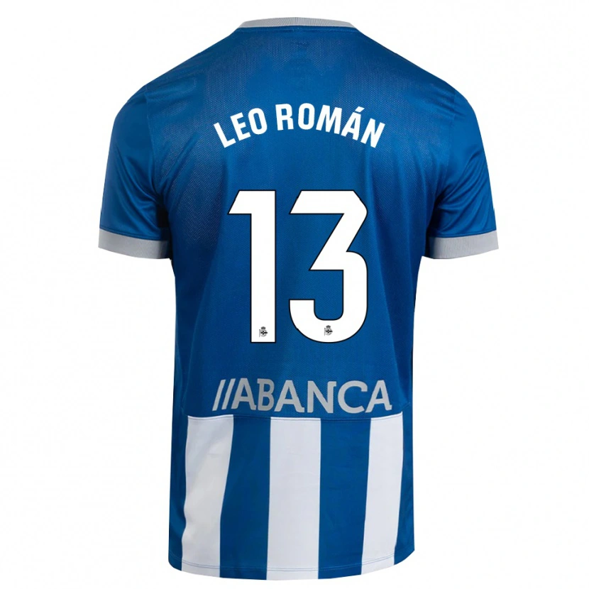 Danxen Mulher Camisola Leo Román #13 Azul Cinza Branco Principal 2026/27 Camisa Brasil