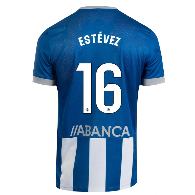 Danxen Mulher Camisola Dani Estévez #16 Azul Cinza Branco Principal 2026/27 Camisa Brasil