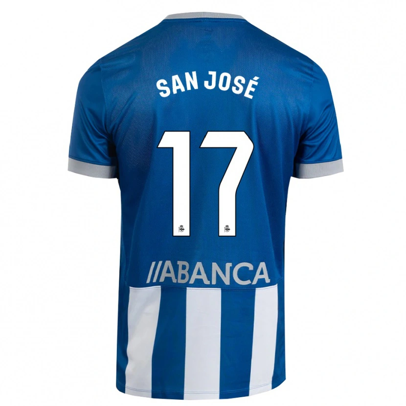 Danxen Mulher Camisola Koke San José #17 Azul Cinza Branco Principal 2026/27 Camisa Brasil