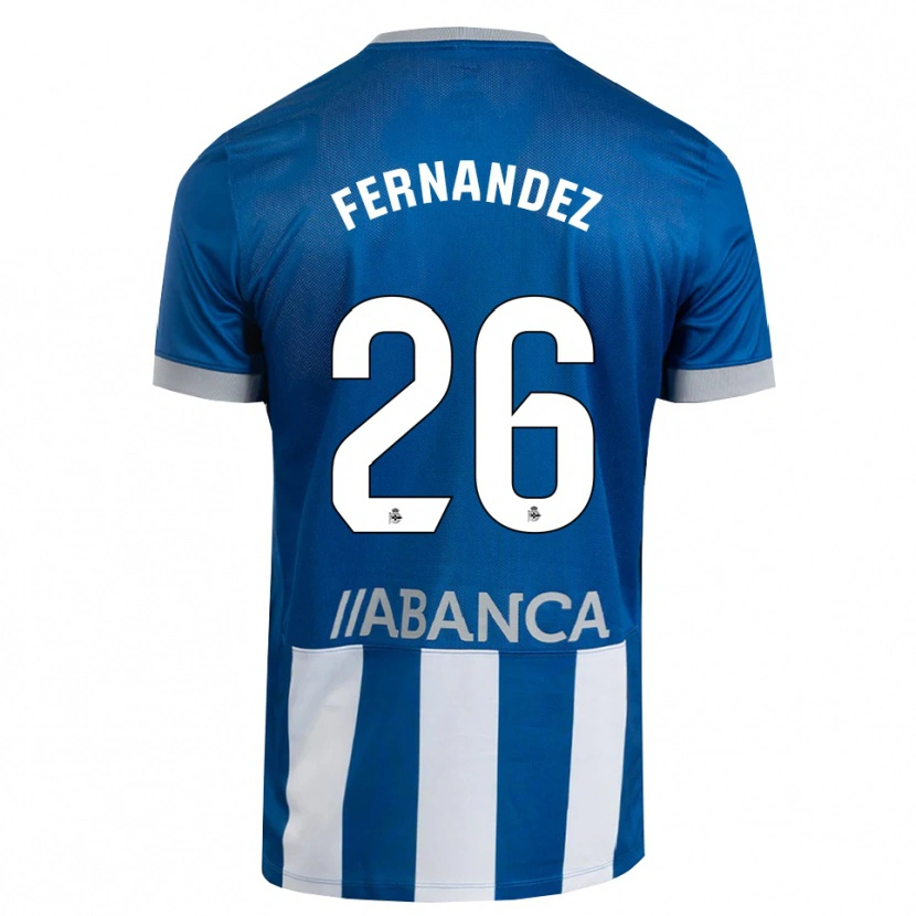 Danxen Mulher Camisola Samu Fernández #26 Azul Cinza Branco Principal 2026/27 Camisa Brasil