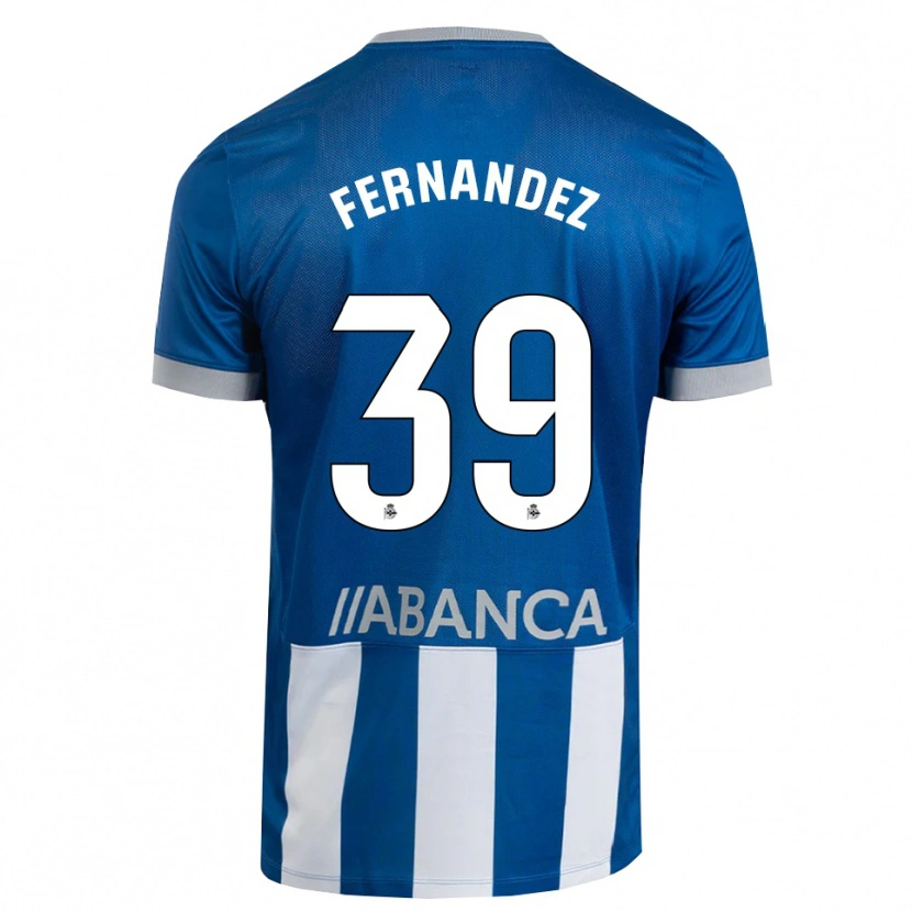 Danxen Mulher Camisola David Fernández #39 Azul Cinza Branco Principal 2026/27 Camisa Brasil