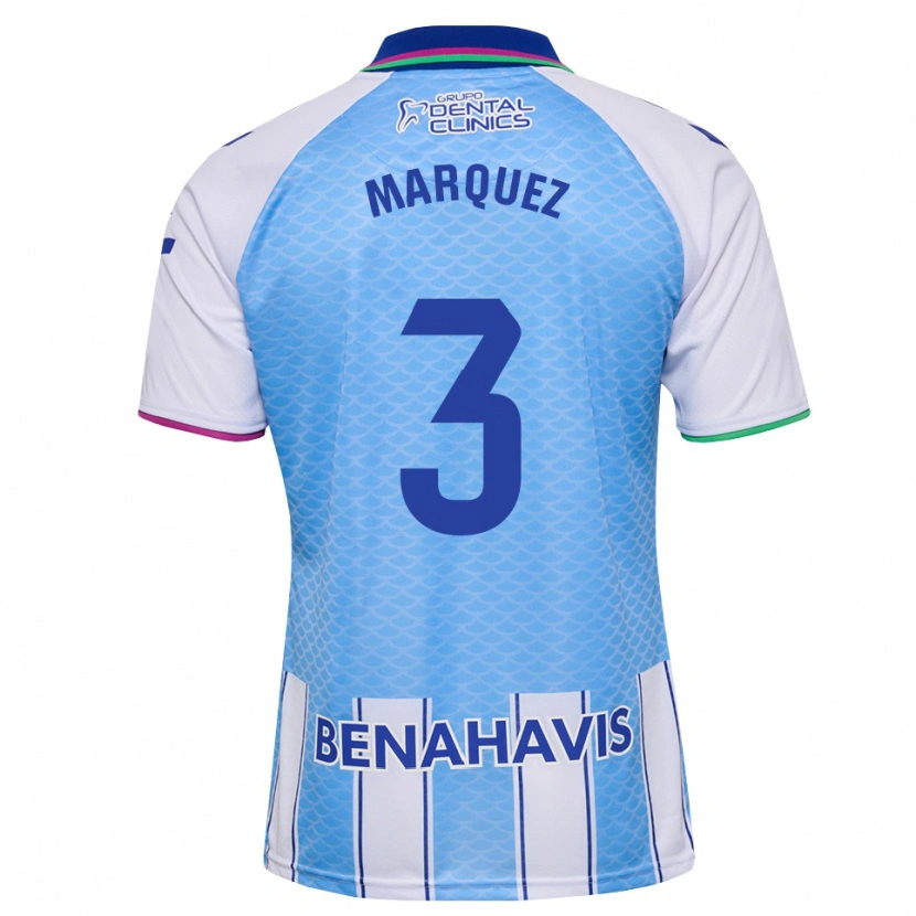 Danxen Mulher Camisola David Márquez #3 Azul Céu Profundo Branco Principal 2026/27 Camisa Brasil