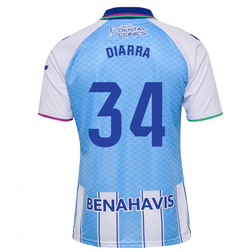 Danxen Mulher Camisola Cherif Diarra #34 Azul Céu Profundo Branco Principal 2026/27 Camisa Brasil