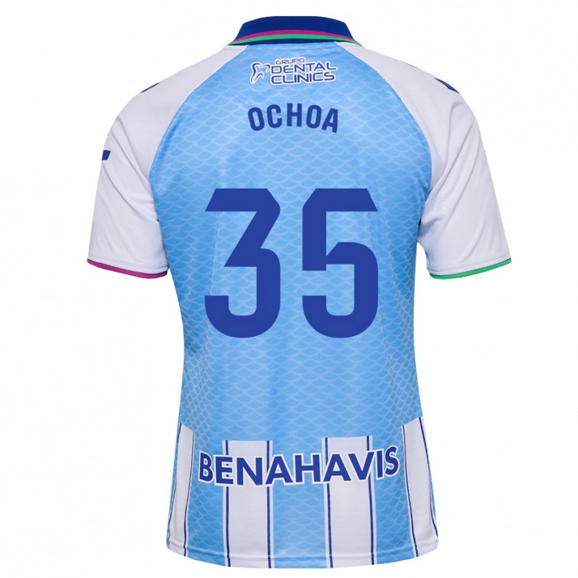 Danxen Mulher Camisola Aarón Ochoa #35 Azul Céu Profundo Branco Principal 2026/27 Camisa Brasil