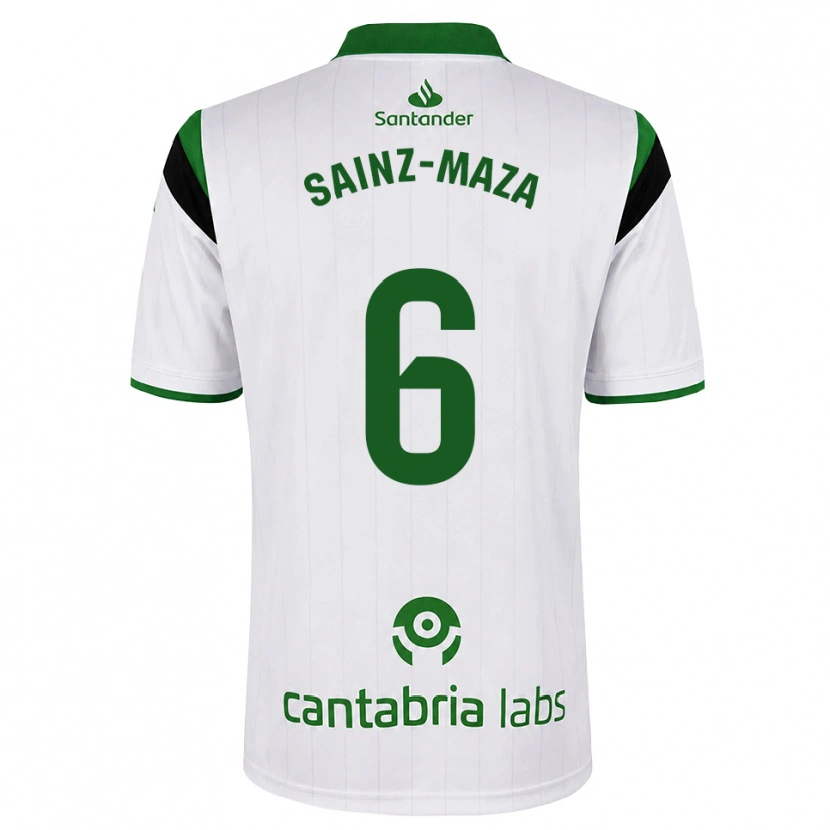 Danxen Mulher Camisola Íñigo Sainz-Maza #6 Branco Verde Preto Principal 2026/27 Camisa Brasil