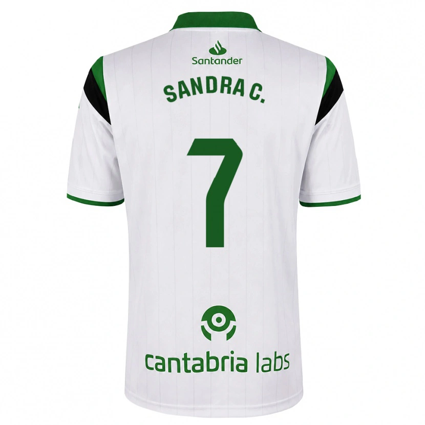 Danxen Mulher Camisola Sandra Calvo Pozo #7 Branco Verde Preto Principal 2026/27 Camisa Brasil