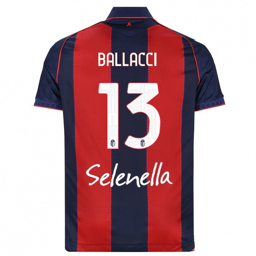 Danxen Mulher Camisola Edoardo Ballacci #13 Azul Real Vermelho Branco Principal 2026/27 Camisa Brasil