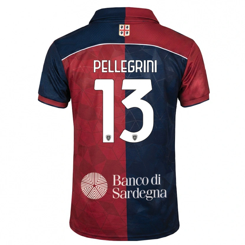 Danxen Mulher Camisola Nicolò Pellegrini #13 Bordô Azul Real Principal 2026/27 Camisa Brasil