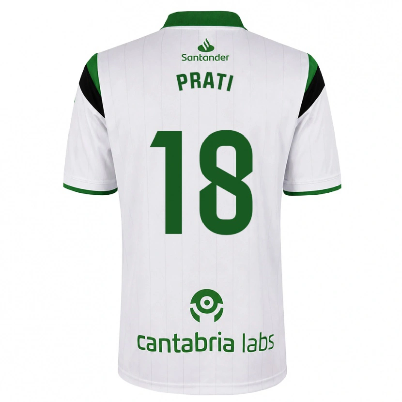 Danxen Mulher Camisola Matteo Prati #18 Branco Verde Preto Principal 2026/27 Camisa Brasil