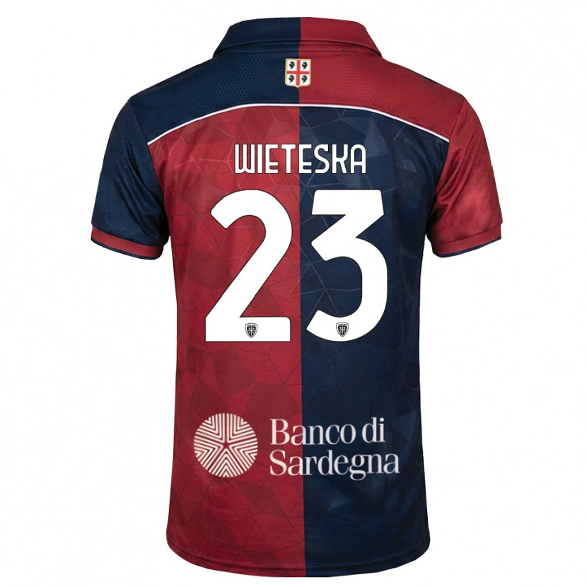 Danxen Mulher Camisola Mateusz Wieteska #23 Bordô Azul Real Principal 2026/27 Camisa Brasil