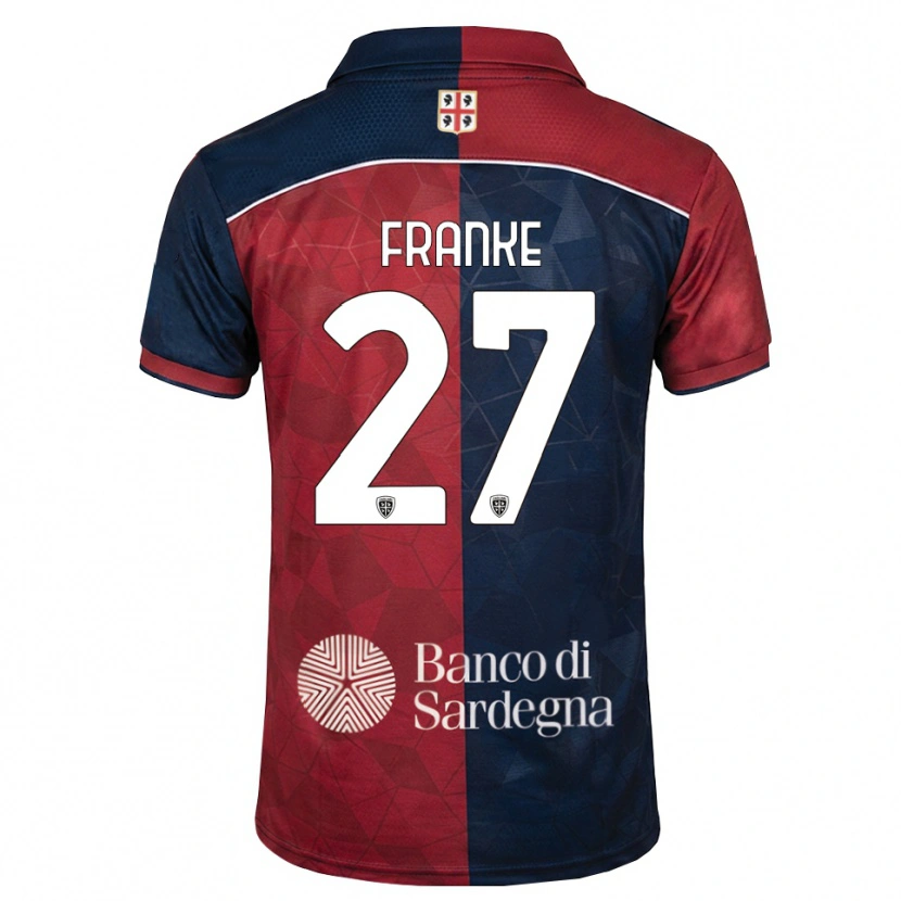 Danxen Mulher Camisola Antoni Franke #27 Bordô Azul Real Principal 2026/27 Camisa Brasil