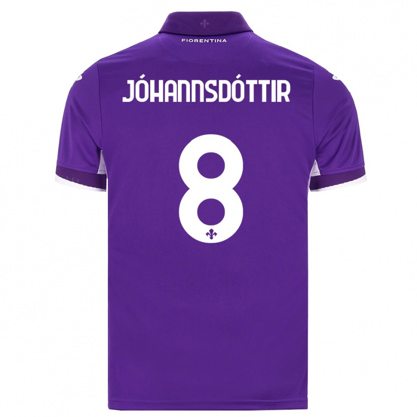 Danxen Mulher Camisola Alexandra Jóhannsdóttir #8 Roxo Branco Rosa Principal 2026/27 Camisa Brasil
