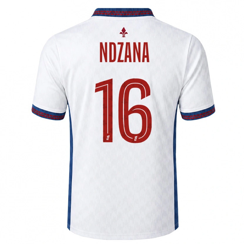 Danxen Mulher Camisola Yann Ndzana #16 Vermelho Branco Azul Alternativa 2026/27 Camisa Brasil