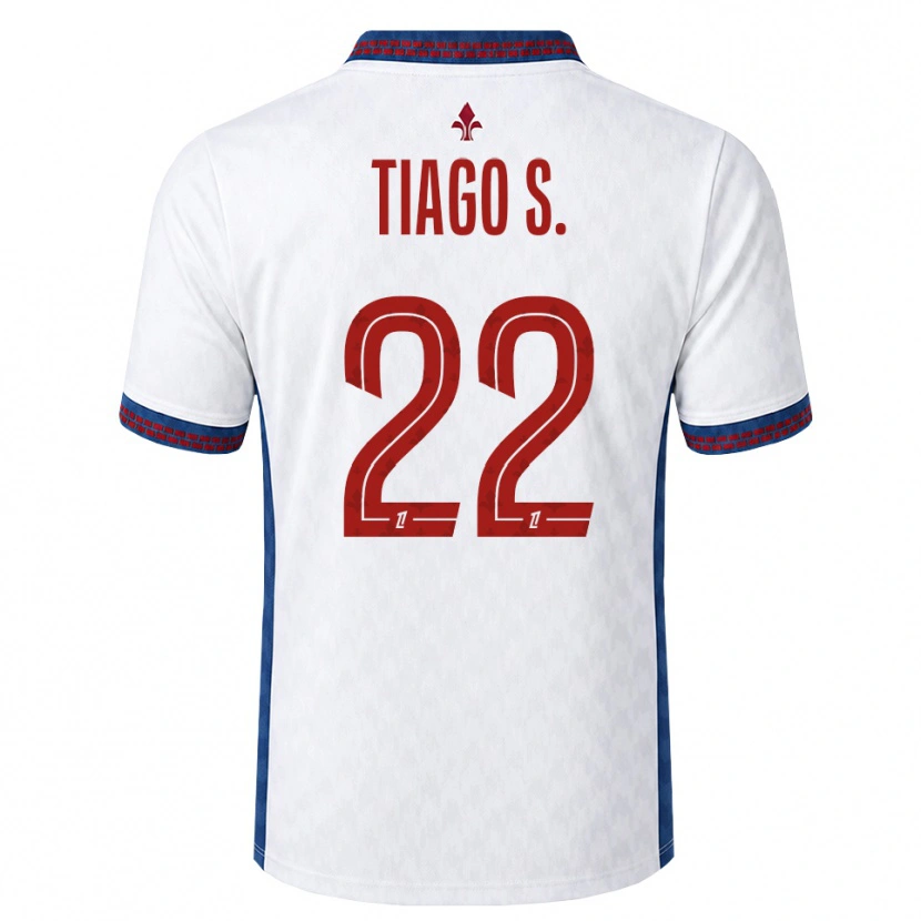 Danxen Mulher Camisola Tiago Santos #22 Vermelho Branco Azul Alternativa 2026/27 Camisa Brasil