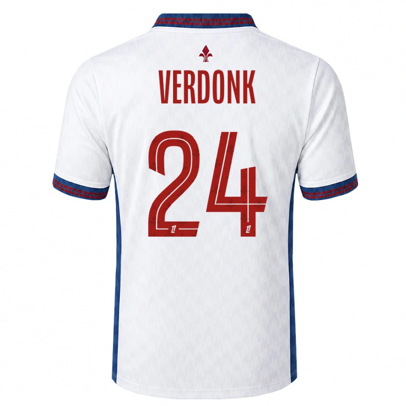 Danxen Mulher Camisola Calvin Verdonk #24 Vermelho Branco Azul Alternativa 2026/27 Camisa Brasil