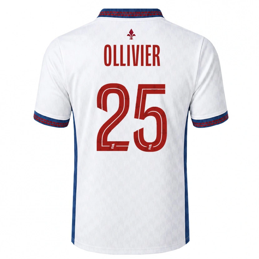 Danxen Mulher Camisola Agathe Ollivier #25 Vermelho Branco Azul Alternativa 2026/27 Camisa Brasil