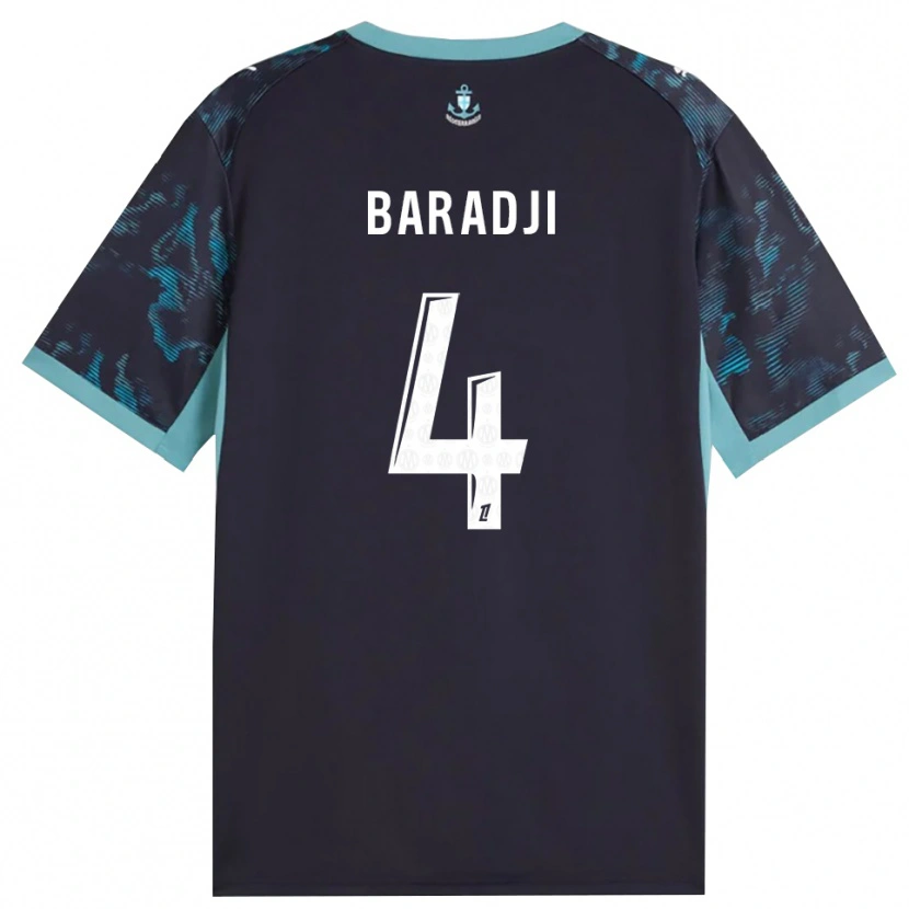Danxen Mulher Camisola Mohamed Baradji #4 Turquesa Pálida Branco Preto Alternativa 2026/27 Camisa Brasil