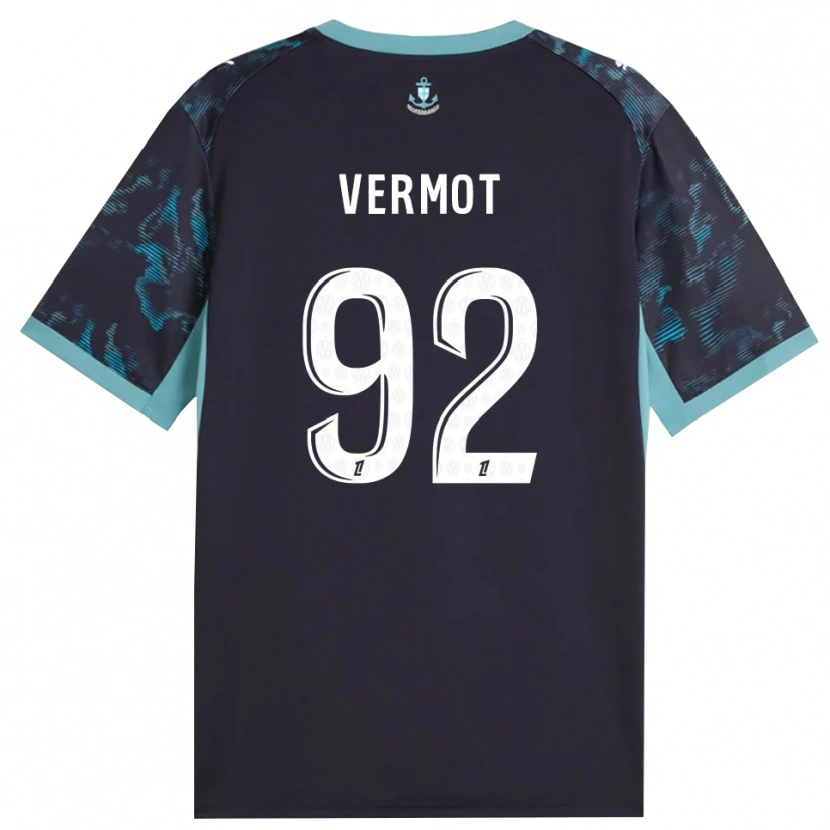 Danxen Mulher Camisola Théo Vermot #92 Turquesa Pálida Branco Preto Alternativa 2026/27 Camisa Brasil