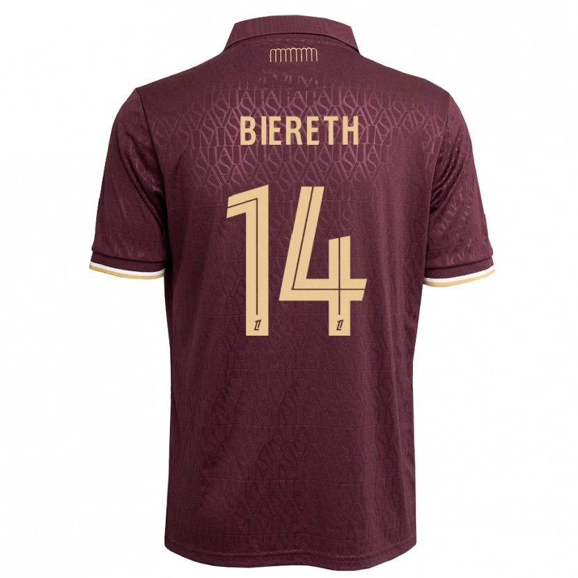 Danxen Mulher Camisola Mika Biereth #14 Marrom Areia De Castanha Alternativa 2026/27 Camisa Brasil