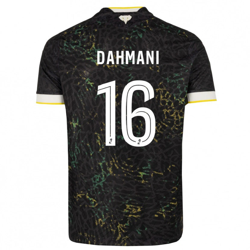 Danxen Mulher Camisola Waël Dahmani #16 Preto Branco Amarelo Alternativa 2026/27 Camisa Brasil