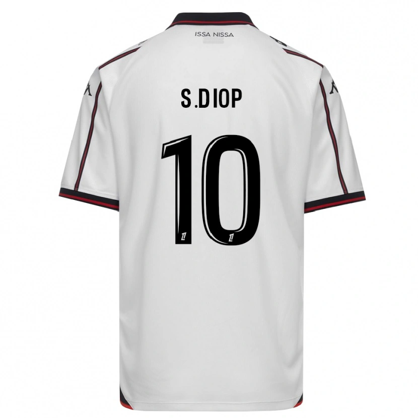 Danxen Mulher Camisola Sofiane Diop #10 Preto Branco Alternativa 2026/27 Camisa Brasil