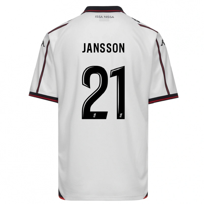 Danxen Mulher Camisola Isak Jansson #21 Preto Branco Alternativa 2026/27 Camisa Brasil