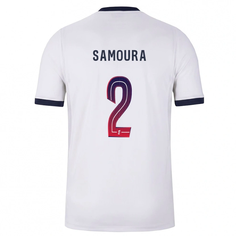 Danxen Mulher Camisola Thiniba Samoura #2 Branco Preto Vermelho Alternativa 2026/27 Camisa Brasil