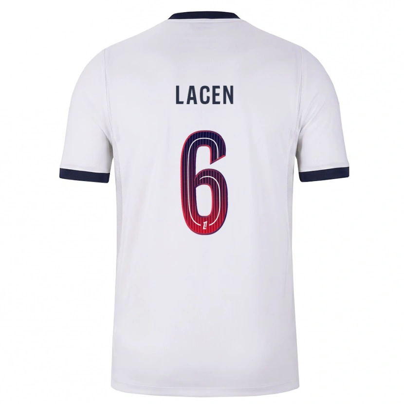 Danxen Mulher Camisola Michaël Lacen #6 Branco Preto Vermelho Alternativa 2026/27 Camisa Brasil