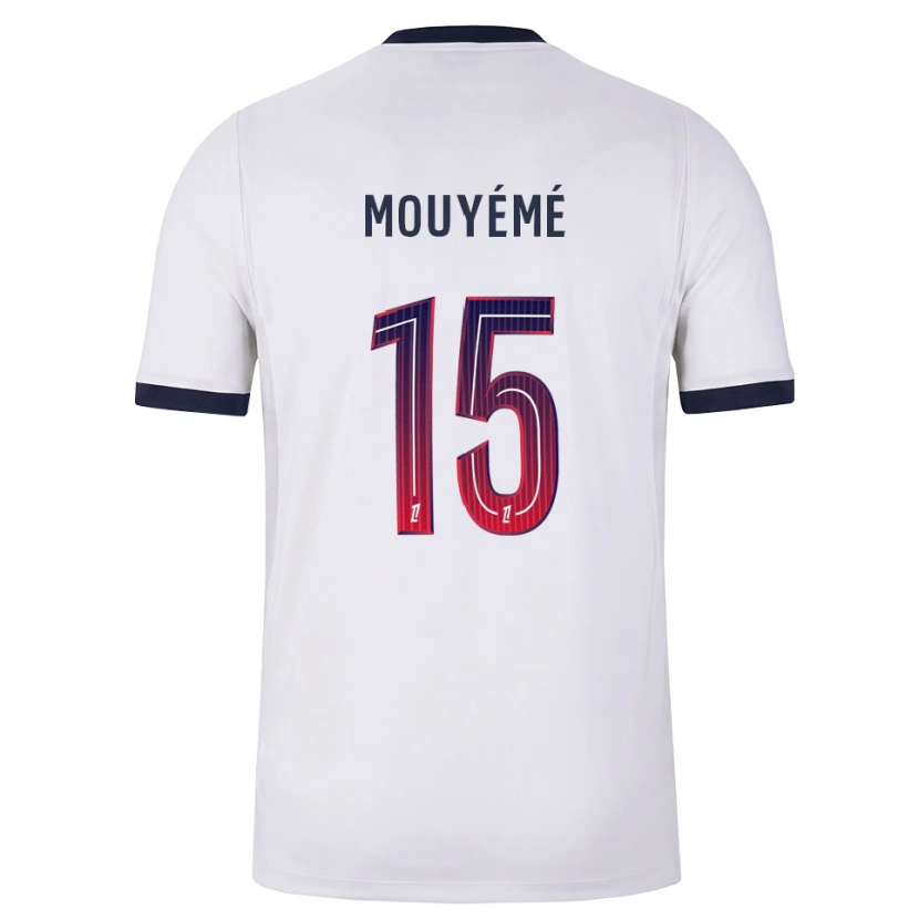Danxen Mulher Camisola Théo Mouyémé #15 Branco Preto Vermelho Alternativa 2026/27 Camisa Brasil
