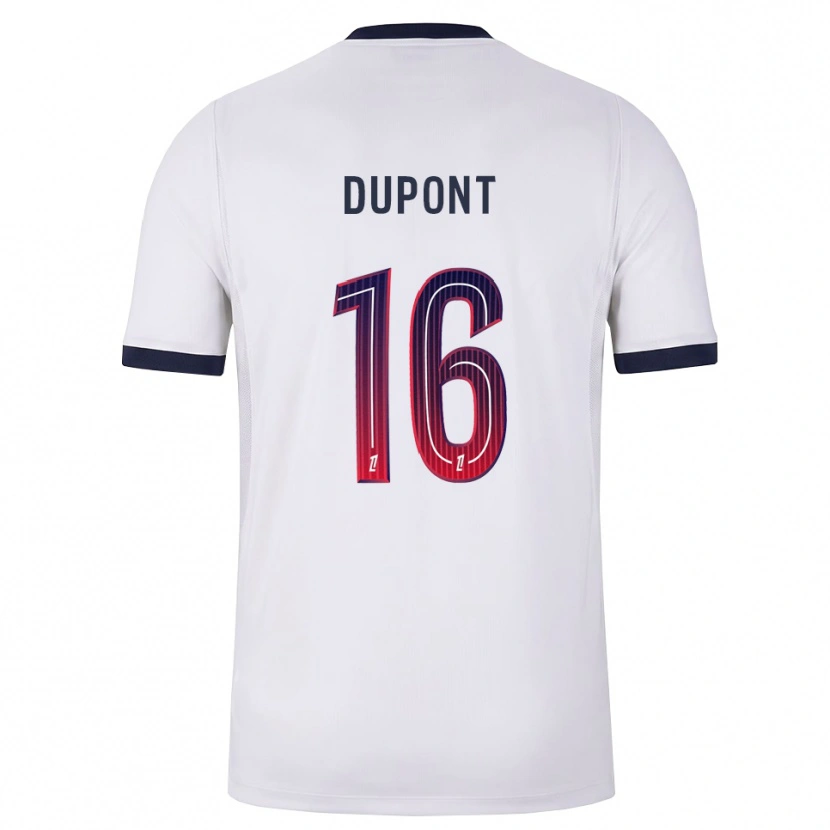 Danxen Mulher Camisola Raphaël Dupont #16 Branco Preto Vermelho Alternativa 2026/27 Camisa Brasil