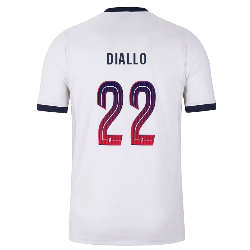 Danxen Mulher Camisola Abdou Diallo #22 Branco Preto Vermelho Alternativa 2026/27 Camisa Brasil