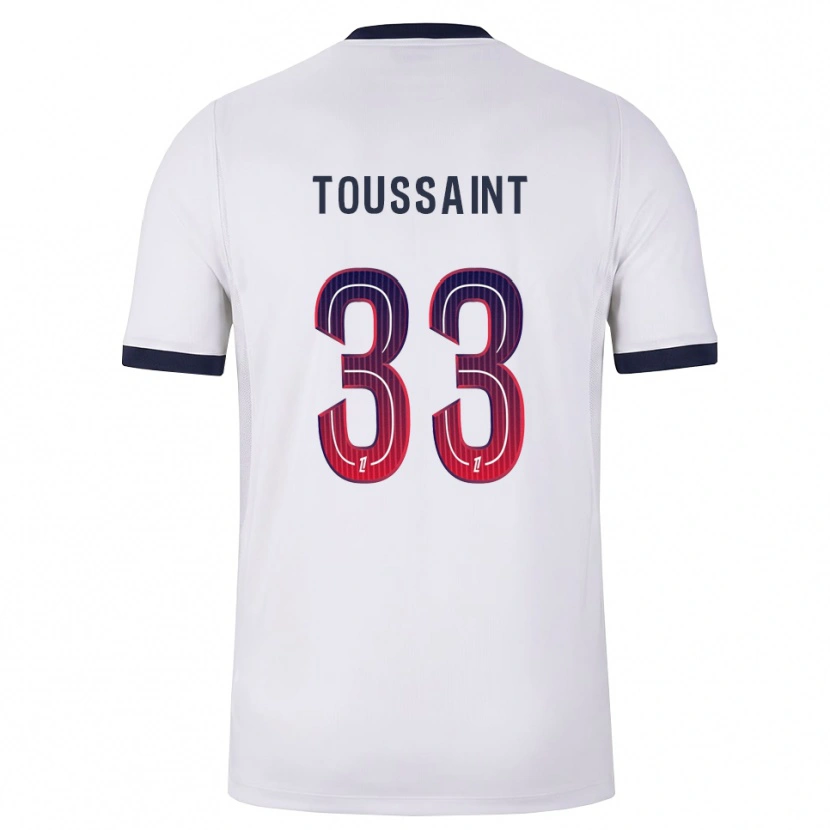 Danxen Mulher Camisola Océane Toussaint #33 Branco Preto Vermelho Alternativa 2026/27 Camisa Brasil
