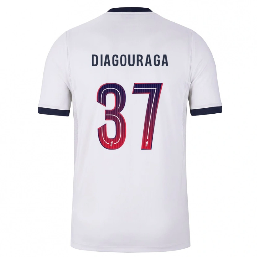 Danxen Mulher Camisola Toumani Diagouraga #37 Branco Preto Vermelho Alternativa 2026/27 Camisa Brasil