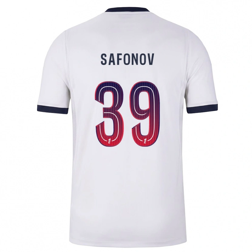 Danxen Mulher Camisola Matvey Safonov #39 Branco Preto Vermelho Alternativa 2026/27 Camisa Brasil